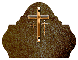 DARAY L 517 CP SH BR Copper 3 Crosses Shimmer Brown Background